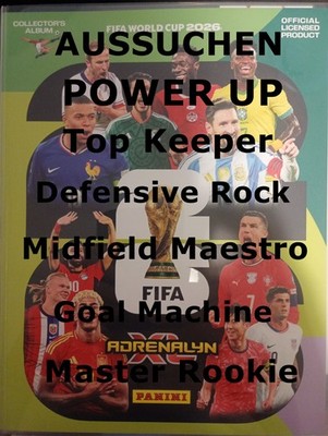 Aussuchen Power Up Karten Panini Adrenalyn XL 2026  Goal Machine , Master Rookie