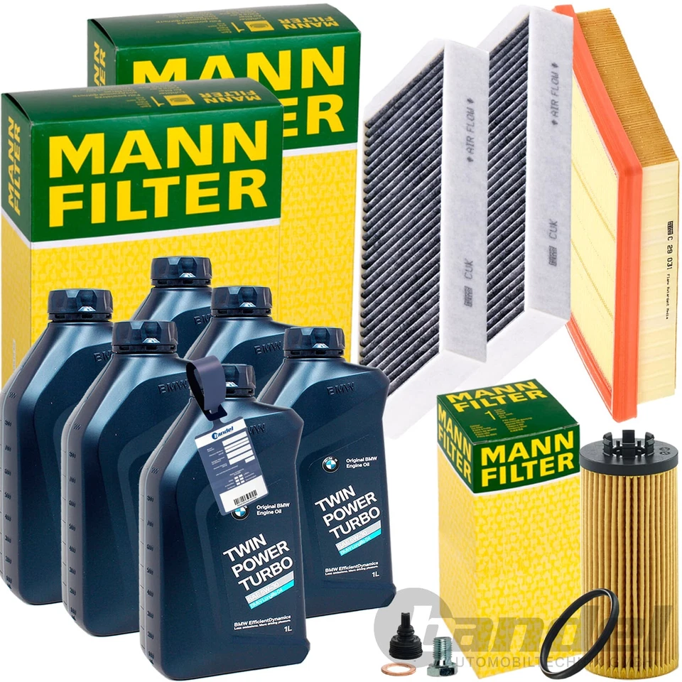 MANN INSPEKTIONSPAKET passend für BMW 1er F40 2er F45 X1 F48+ORIGINAL 5W30 ÖL