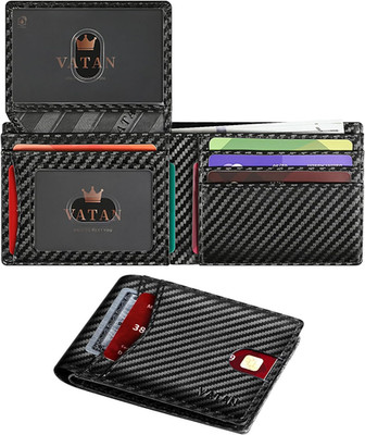 Wallet for Men Slim RFID Blocking Leather Credit Card Holder Wallet for 15 Cards