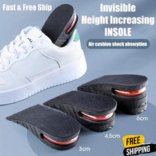 Men Women Invisible Height Increase Insoles Heel Lift Taller Shoe Inserts Pad US
