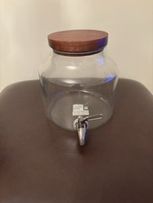 H&M Drinks dispenser glass wooden top brand new 