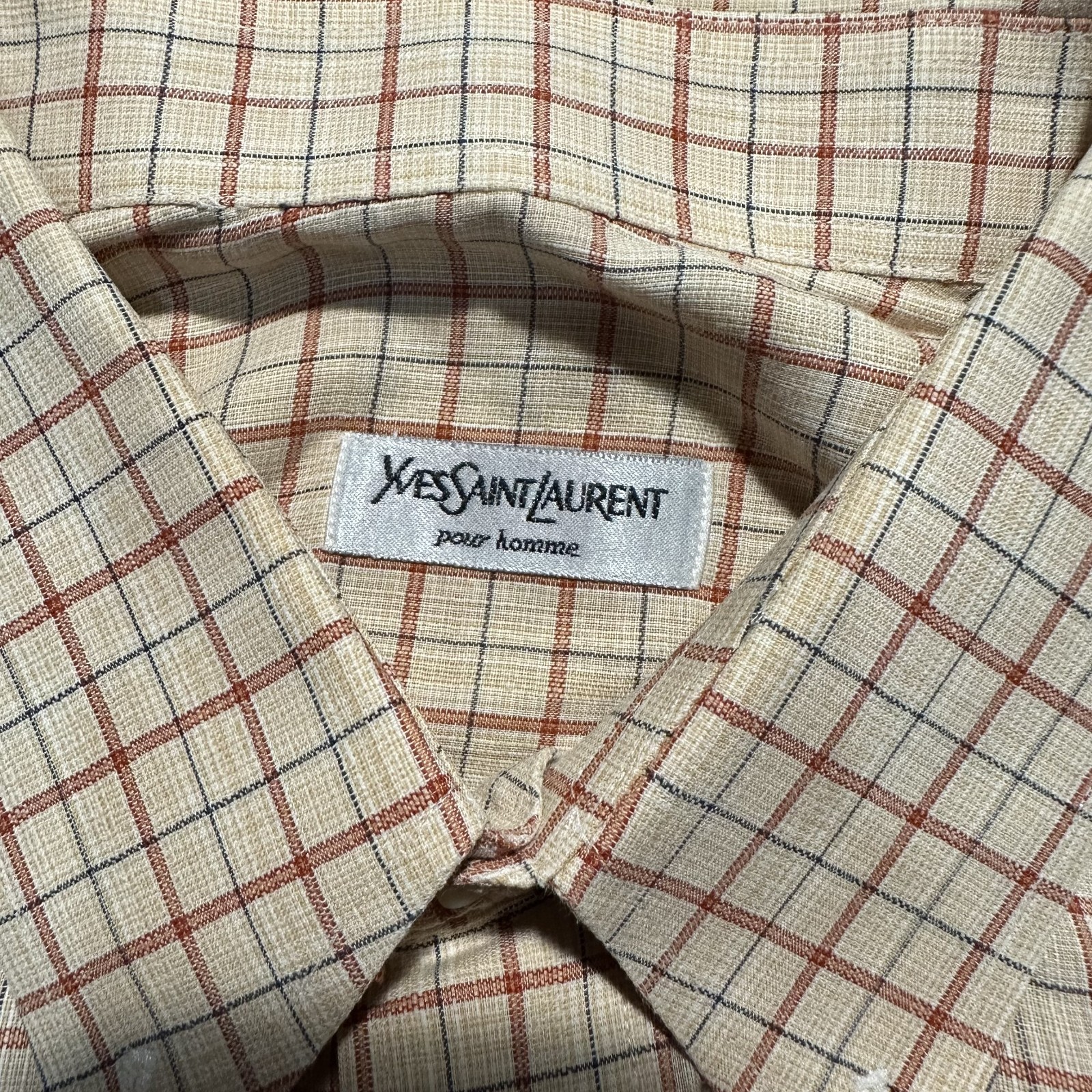 Yves Saint Laurent Camicia vintage YSL uomo 3XL con bottoni manica corta