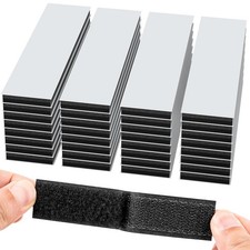 32 Sets 1x4 Inch Hook and Loop Strips with Adhesive, Strong Sticky Back, Heav...
