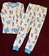 POTTERY BARN KIDS SESAME STREET 2 Pc PAJAMAS SET Size 6 EUC Cotton PJs
