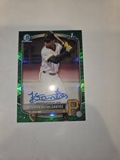 2025 Johan De Los Santos 1st Bowman Chrome Green Reptillian Auto!! 57/99