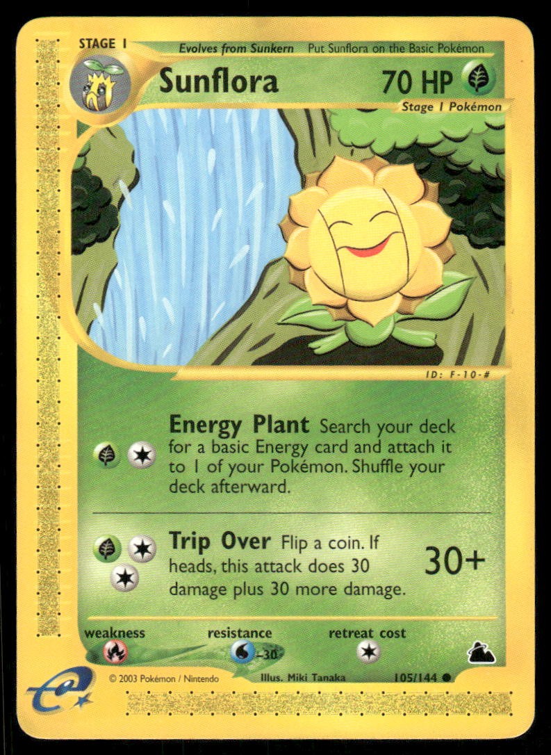 Pokemon Cards Sunflora 105/144 Skyridge WOTC Common NM
