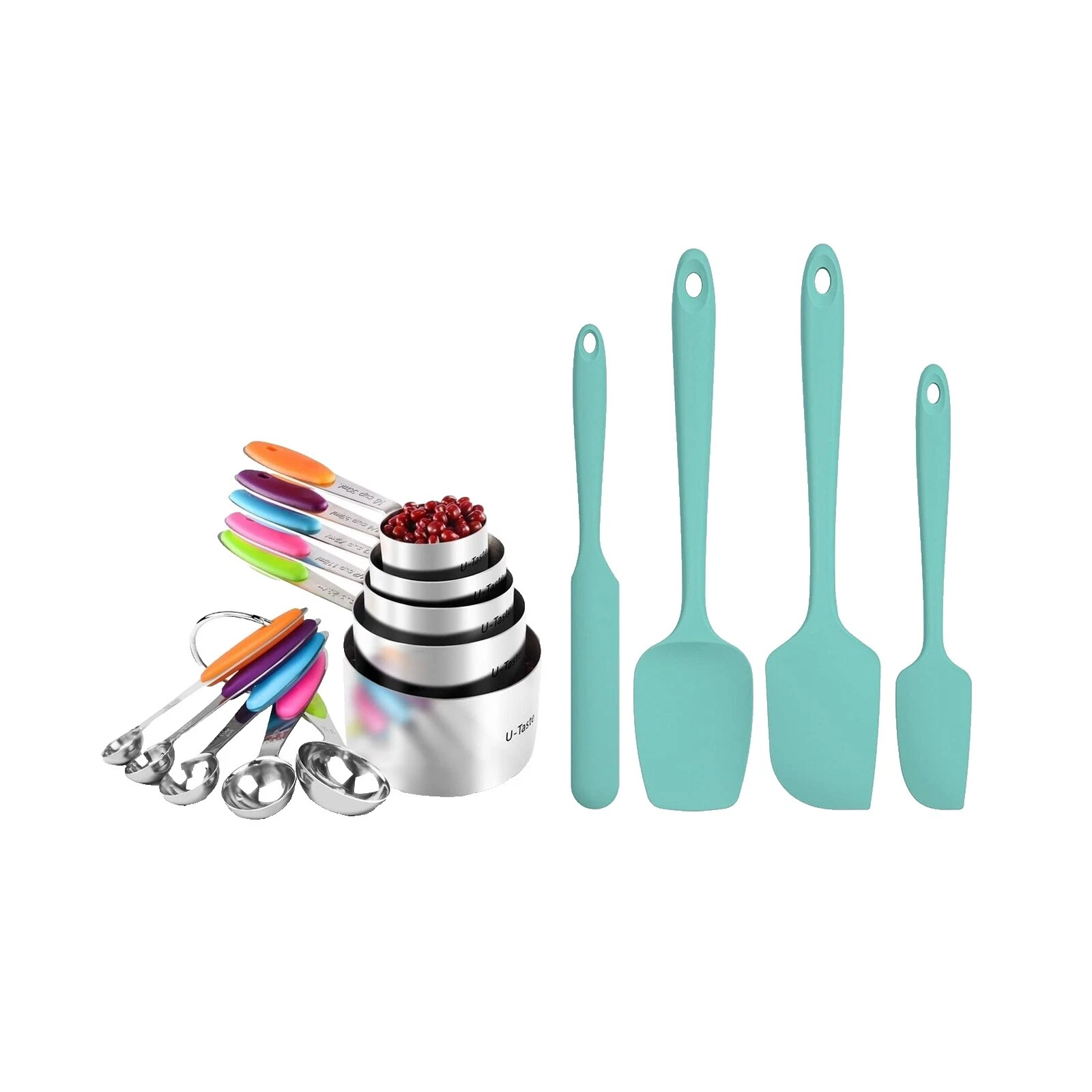 Acero inoxidable Tazas de medición Multicolor