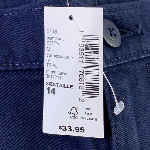 The Children's Place Girls Size 14 Tidal Uniform Stretch Chino Shorts 2-Pack NWT - Picture 2 of 6