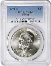 1972-S Silver Eisenhower Dollar Ike MS67 PCGS