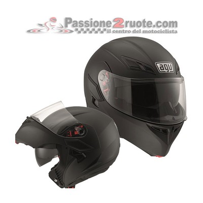 Flip Up Helmet AGV Compact ST Black Matt Motorcycle Modular Helmet Pinlock 