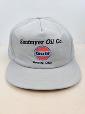 Vintage USA MADE Gulf Santmeyer Oil Co Trucker Hat Snapback Cap