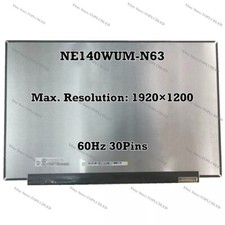 NE140WUM-N63 14.0 Inch FHD 60Hz IPS LCD Screen Display Laptop Panel 30 Pins NEW