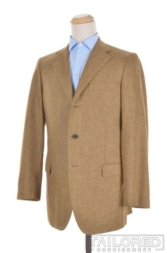 DAVIDE CENCI CARUSO Beige Brown TWEED Blazer Sport Coat Jacket - EU 50 / US 40 L