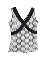 Lululemon Women's Sz 4/S White And Black Tank Workout Top