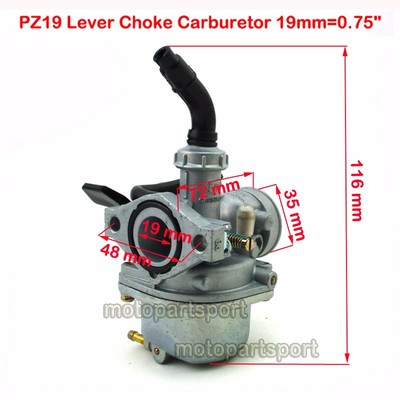 GOOFIT PZ19 19mm 110cc Carburetor with Hand Choke Half Zinc and Half Aluminum Replacement For ATV Go Kart Dirt Pit Bike Quad GOOFIT PZ19 19mm 110cc Carburetor with Hand Choke Half Zinc and Half Aluminum Replacement For ATV Go Kart Dirt Pit Bike Quad
