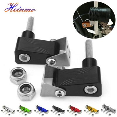 2PCS Motorcycle Lower Fork Mount Headlight Holder Spotlight Fog Lamp Bracket ATV