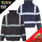 Hi Viz Security Bomber Waterproof Storm Padded Jacket Warm Mens Coat Workwear