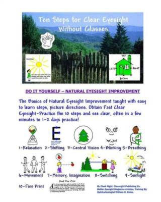 Ten Steps For Clear Eyesight Without Glasses: A Quick Course (Black & White...