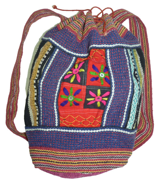 Mochila tejida colorida bolso hippy bohemio