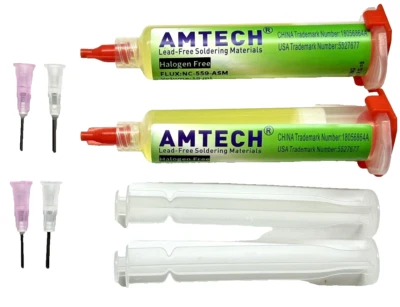 2 x AMTECH Flussmittel Flux NC-559-ASM 10cc Nadel+Kolben MHD 10.28