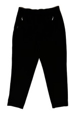 Chico  s Black Elastic Waist Tapered Leg Women  s Pants - Size 0