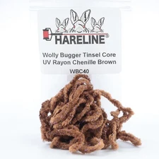 Hareline Woolly Bugger Tinsel Core - UV Rayon Chenille - Brown