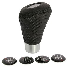 Sumex Race Sport Universal Soft Leather Gear Stick Knob - Classic Black Stitch