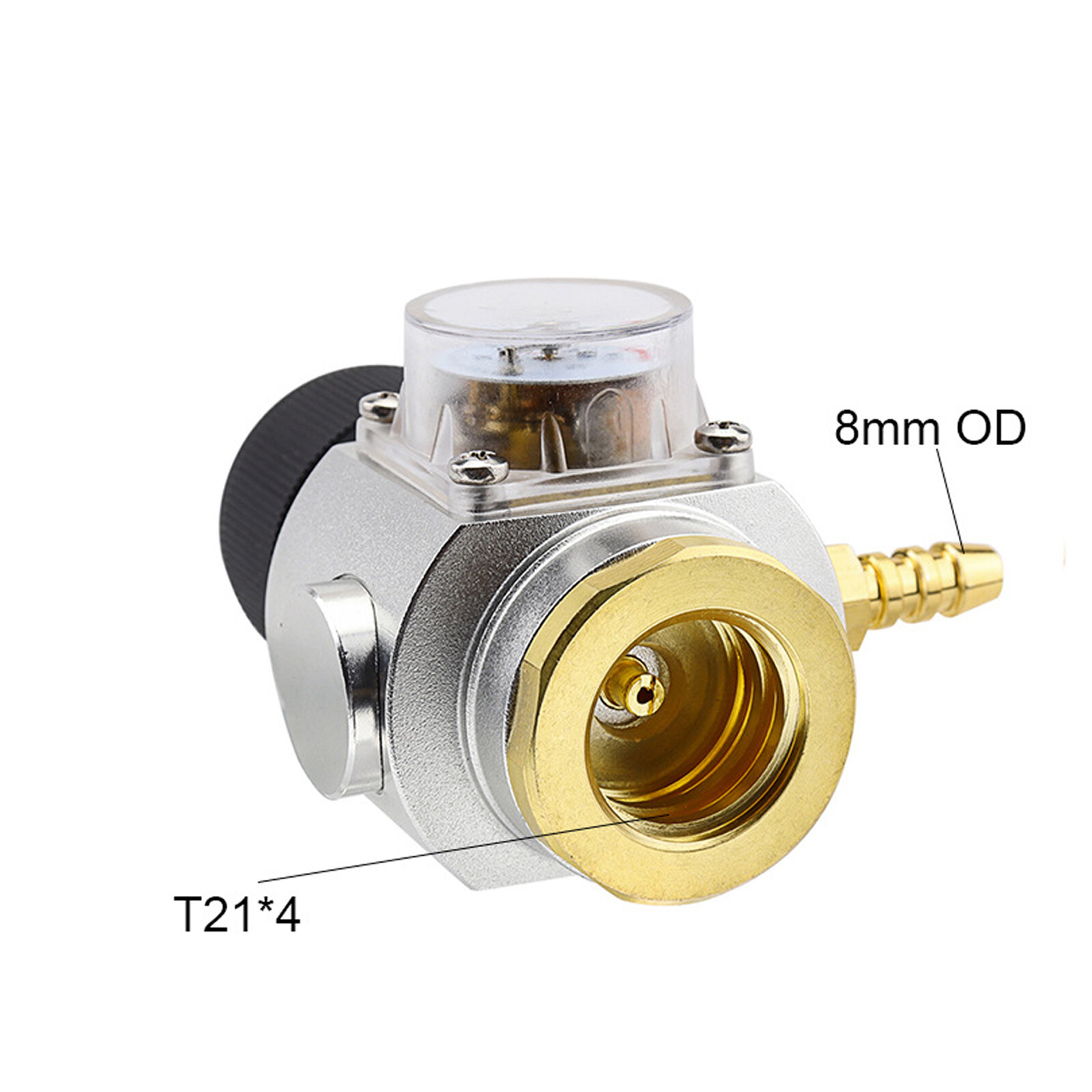 CO2 Mini Gas Regulator CO2 Charger Pressure Meter Homebrew Tool With Ball Loc4