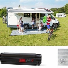 Fiamma Awning F45s 450 Deep Black Case Royal Grey Fabric Caravan Motorhome