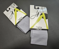 LOT OF 2 HANES SEASONLESS CONTROL TOP TIGHTS MISSION GREY WOMEN MEDIUM