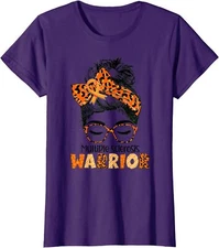 Multiple Sclerosis Awareness March Month Warrior Ms Ladies' Crewneck T-Shirt