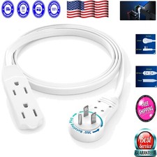 Safe 3 Outlet 360  Rotating Flat Plug Extension Cord - Perfect for Tight Spaces