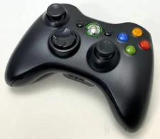 REFURBISHED OEM Microsoft Xbox 360 & PC Windows Black Wireless Controller 1403