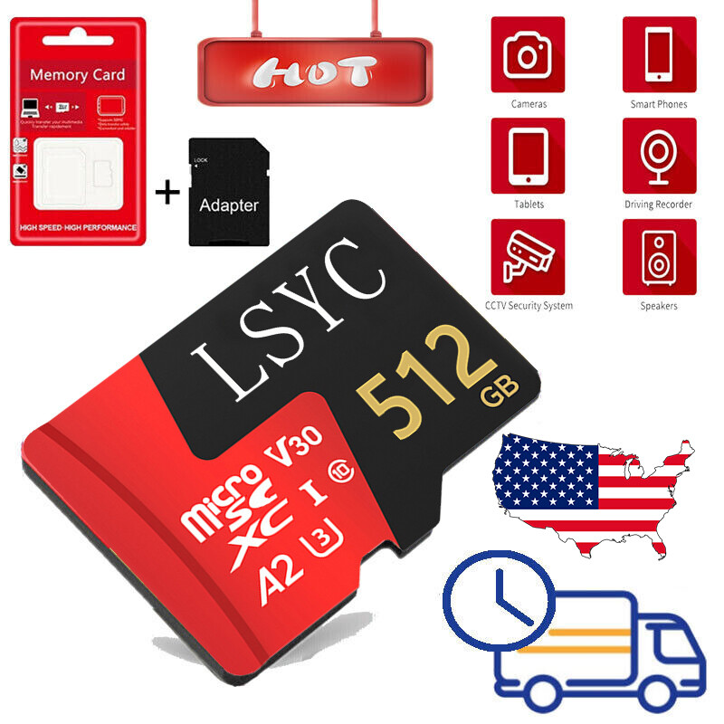 SD Card Memory Card Ultra 512G Class 10 HD Camera Mobile Phone Tablet. NEW .SDXC-image