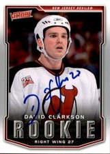 David Clarkson Signed 2007-08 Upper Deck Victory Rookie card New Jersey Devils. rookie card picture
