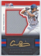 2017 USA Baseball Stars & Stripes Jumbo Swatch Black Gold—Coleman Brigman 08/89