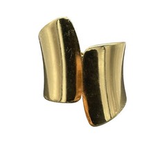 Extra Wide Cuff Hinged Bracelet Gold Tone Evening Classic Party/Cocktail