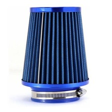 Blue 3 Inch 76mm High Flow Inlet Dry Air Filter Cold Air Intake Cone Replacement