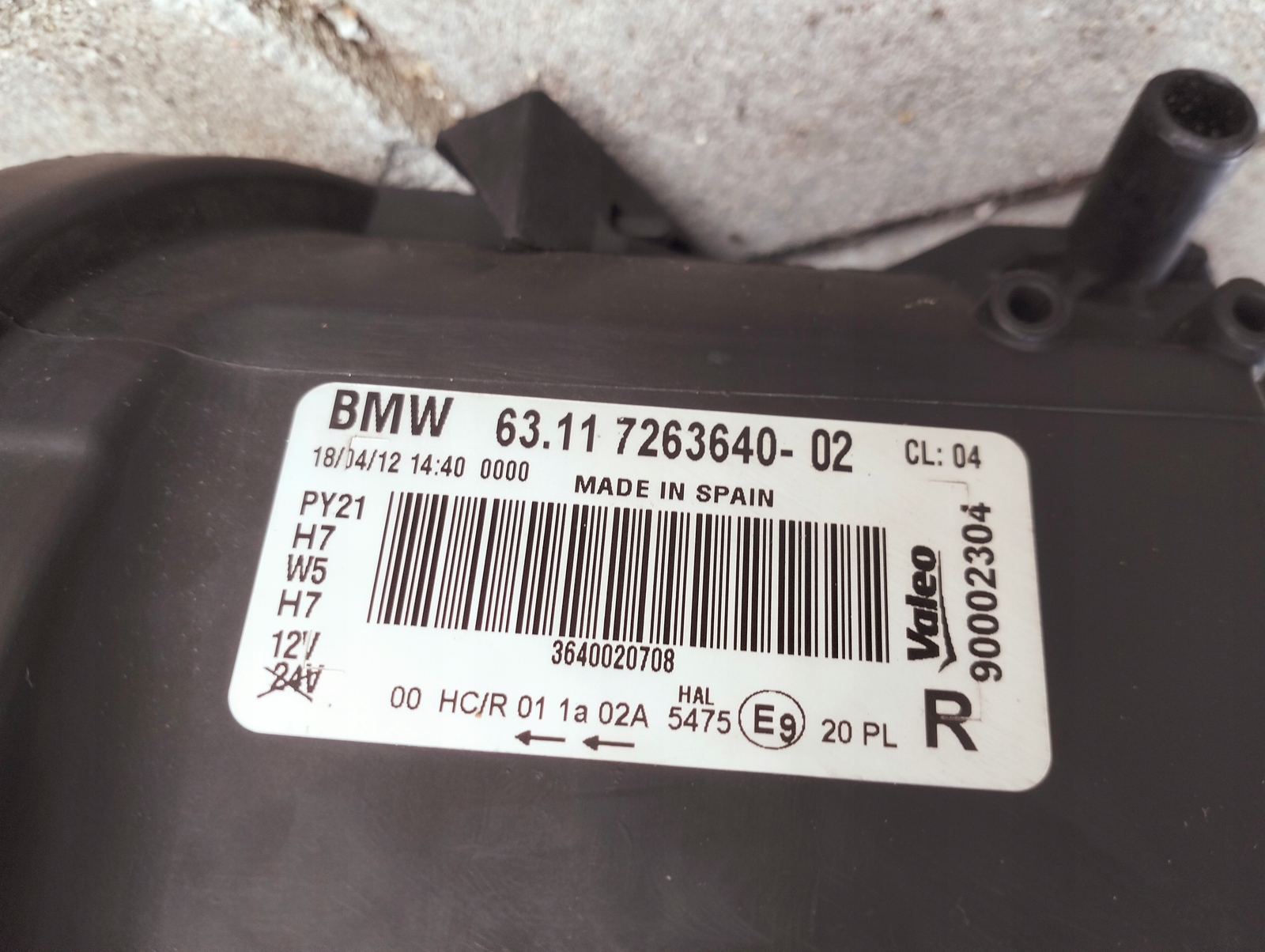 BMW 1er E82 E88 LCI Facelift Halogen Scheinwerfer rechts 7263640 