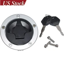 CNC Fuel Gas Tank Cap Cover Lock For Kawasaki Ninja 650 650R ER-6F EX650 06-15