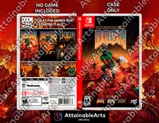 DOOM Classics Collection: Game Case/Custom Cover (Nintendo Switch 2021) -NO GAME