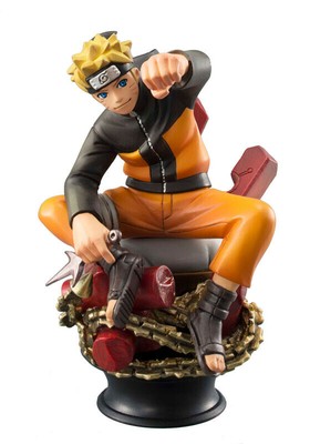 NARUTO Chess Piece Collection R Vol.1 Uzumaki Naruto Black Pvc Figure MegaHouse