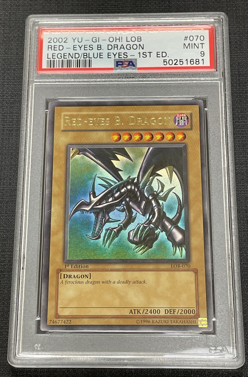 2002 Yugioh Red-Eyes Black Dragon - 1st Edition LOB-070 2002 Yugioh Red-Eyes Black Dragon - 1st Edition LOB-070