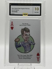 Hero Decks New England Patriots Tom Brady Ace of Hearts AH GAS 10 Gem Mint