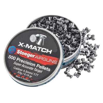 X-Match Supreme Accuracy Flat Point Field & Target Pellets, .177 Caliber, 500...