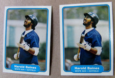 1982 FLEER ⚾ Baseball Two 2 HAROLD BAINES💥 HOF CARDS #336 WHITE SOX AS PICX 📸