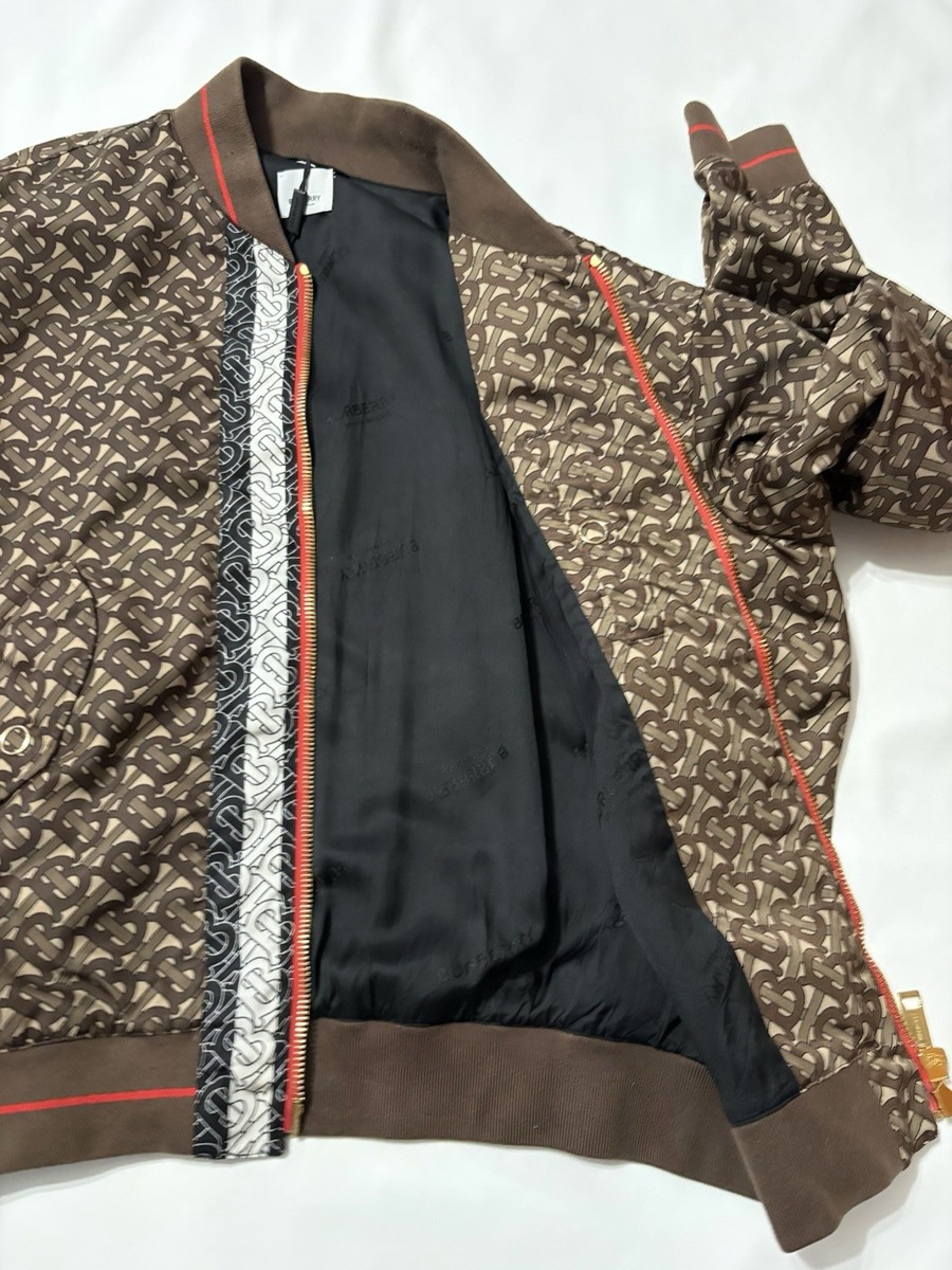 BURBERRY Windbreaker TB Pattern 54EU 44US Brown | eBay