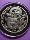 2024 Asahi Mint Refine Zodiac Dragon vt-999 Silver 1 Oz Ounce Art Bar Round Coin