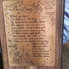 Vintage 1984 "To Love" Brass Tone  Wooden Wall Plaque Oni Williams Poem — photo 2
