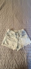 Girls Zara Size 8 Jean Shorts Light Wash Distressed